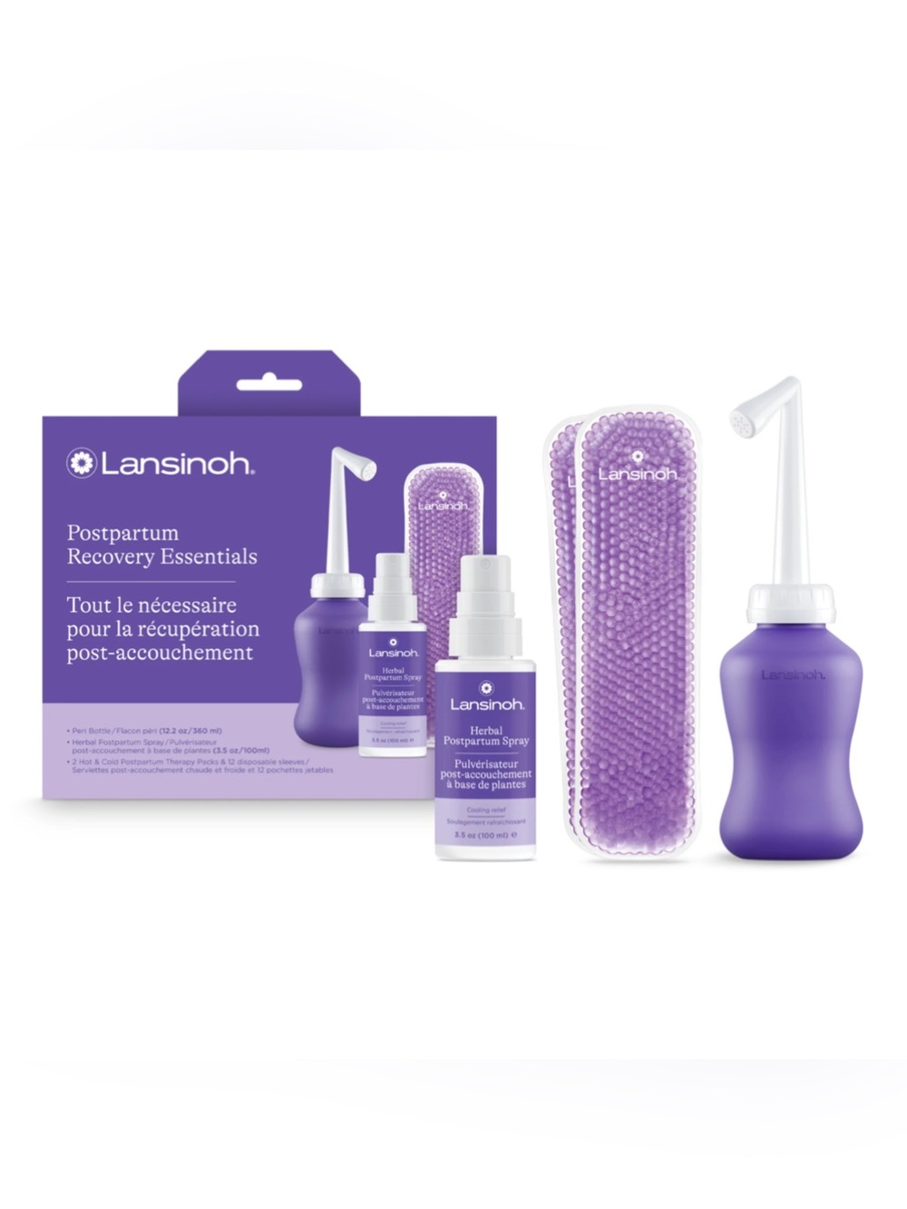 NWT - Lansinoh Postpartum Care Kit - Purple